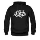North Dakota Hoodie - Hand Lettered Unisex North Dakota Hooded Sweatshirt - black