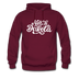 North Dakota Hoodie - Hand Lettered Unisex North Dakota Hooded Sweatshirt - burgundy