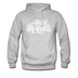North Dakota Hoodie - Hand Lettered Unisex North Dakota Hooded Sweatshirt - heather gray