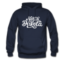 North Dakota Hoodie - Hand Lettered Unisex North Dakota Hooded Sweatshirt - navy