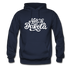 North Dakota Hoodie - Hand Lettered Unisex North Dakota Hooded Sweatshirt - navy