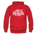 North Dakota Hoodie - Hand Lettered Unisex North Dakota Hooded Sweatshirt - red