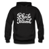 Rhode Island Hoodie - Hand Lettered Unisex Rhode Island Hooded Sweatshirt - black