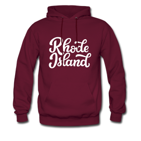 Rhode Island Hoodie - Hand Lettered Unisex Rhode Island Hooded Sweatshirt
