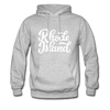 Rhode Island Hoodie - Hand Lettered Unisex Rhode Island Hooded Sweatshirt