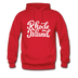 Rhode Island Hoodie - Hand Lettered Unisex Rhode Island Hooded Sweatshirt - red