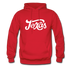 Texas Hoodie - Hand Lettered Unisex Texas Hooded Sweatshirt - red