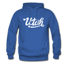 Utah Hoodie - Hand Lettered Unisex Utah Hooded Sweatshirt - royal blue