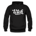 Utah Hoodie - Hand Lettered Unisex Utah Hooded Sweatshirt - black