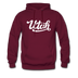 Utah Hoodie - Hand Lettered Unisex Utah Hooded Sweatshirt - burgundy