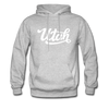 Utah Hoodie - Hand Lettered Unisex Utah Hooded Sweatshirt - heather gray