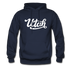 Utah Hoodie - Hand Lettered Unisex Utah Hooded Sweatshirt - navy