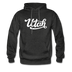 Utah Hoodie - Hand Lettered Unisex Utah Hooded Sweatshirt - charcoal gray