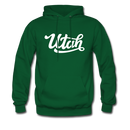 Utah Hoodie - Hand Lettered Unisex Utah Hooded Sweatshirt - forest green