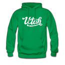 Utah Hoodie - Hand Lettered Unisex Utah Hooded Sweatshirt - kelly green