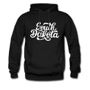 South Dakota Hoodie - Hand Lettered Unisex South Dakota Hooded Sweatshirt - black