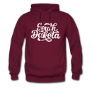 South Dakota Hoodie - Hand Lettered Unisex South Dakota Hooded Sweatshirt - burgundy