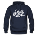 South Dakota Hoodie - Hand Lettered Unisex South Dakota Hooded Sweatshirt - navy