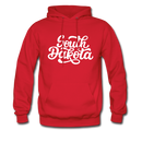 South Dakota Hoodie - Hand Lettered Unisex South Dakota Hooded Sweatshirt - red