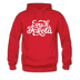South Dakota Hoodie - Hand Lettered Unisex South Dakota Hooded Sweatshirt - red