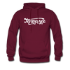 Tennessee Hoodie - Hand Lettered Unisex Tennessee Hooded Sweatshirt - burgundy