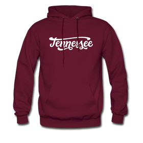 Tennessee Hoodie - Hand Lettered Unisex Tennessee Hooded Sweatshirt - burgundy