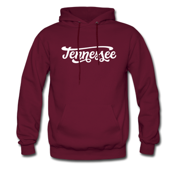 Tennessee Hoodie - Hand Lettered Unisex Tennessee Hooded Sweatshirt - burgundy