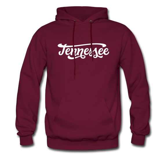 Tennessee Hoodie - Hand Lettered Unisex Tennessee Hooded Sweatshirt - burgundy