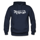 Tennessee Hoodie - Hand Lettered Unisex Tennessee Hooded Sweatshirt - navy