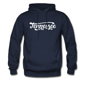 Tennessee Hoodie - Hand Lettered Unisex Tennessee Hooded Sweatshirt - navy