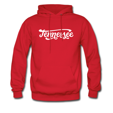 Tennessee Hoodie - Hand Lettered Unisex Tennessee Hooded Sweatshirt - red