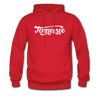 Tennessee Hoodie - Hand Lettered Unisex Tennessee Hooded Sweatshirt - red