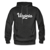 Virginia Hoodie - Hand Lettered Unisex Virginia Hooded Sweatshirt - charcoal gray