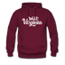 West Virginia Hoodie - Hand Lettered Unisex West Virginia Hooded Sweatshirt - burgundy