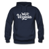 West Virginia Hoodie - Hand Lettered Unisex West Virginia Hooded Sweatshirt - navy