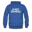 South Carolina Hoodie - Hand Lettered Unisex South Carolina Hooded Sweatshirt - royal blue