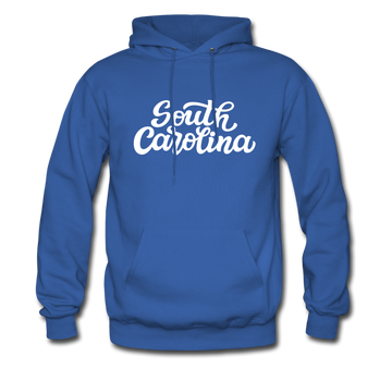South Carolina Hoodie - Hand Lettered Unisex South Carolina Hooded Sweatshirt - royal blue
