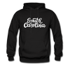 South Carolina Hoodie - Hand Lettered Unisex South Carolina Hooded Sweatshirt - black