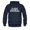 South Carolina Hoodie - Hand Lettered Unisex South Carolina Hooded Sweatshirt - navy