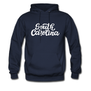 South Carolina Hoodie - Hand Lettered Unisex South Carolina Hooded Sweatshirt - navy