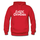 South Carolina Hoodie - Hand Lettered Unisex South Carolina Hooded Sweatshirt - red