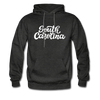 South Carolina Hoodie - Hand Lettered Unisex South Carolina Hooded Sweatshirt - charcoal gray