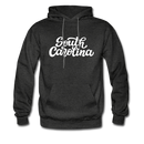 South Carolina Hoodie - Hand Lettered Unisex South Carolina Hooded Sweatshirt - charcoal gray