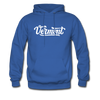Vermont Hoodie - Hand Lettered Unisex Vermont Hooded Sweatshirt - royal blue