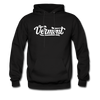 Vermont Hoodie - Hand Lettered Unisex Vermont Hooded Sweatshirt - black