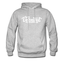 Vermont Hoodie - Hand Lettered Unisex Vermont Hooded Sweatshirt - heather gray