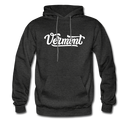 Vermont Hoodie - Hand Lettered Unisex Vermont Hooded Sweatshirt - charcoal gray