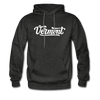 Vermont Hoodie - Hand Lettered Unisex Vermont Hooded Sweatshirt - charcoal gray