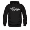 Wyoming Hoodie - Hand Lettered Unisex Wyoming Hooded Sweatshirt - black