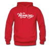 Wyoming Hoodie - Hand Lettered Unisex Wyoming Hooded Sweatshirt - red